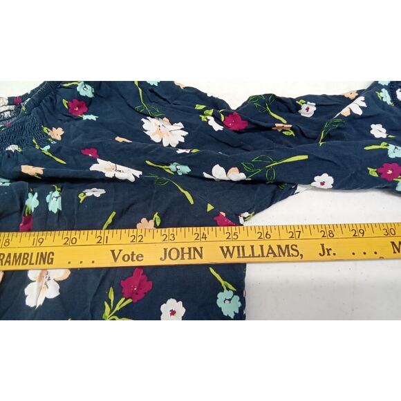 Terra & Sky Top Blouse Womens Plus 1X Blue - Picture 6 of 7